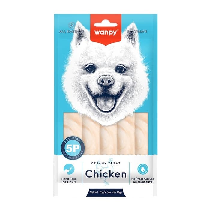 Wanpy Krema Köpek Ödül Maması Tavuklu 14 gr 5 Adet