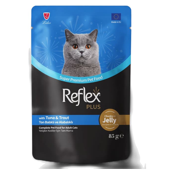 Jöle Içinde Et Parçacikli Ton Balıklı Ve Alabalikli Yetişkin Kedi Maması 85 Gr