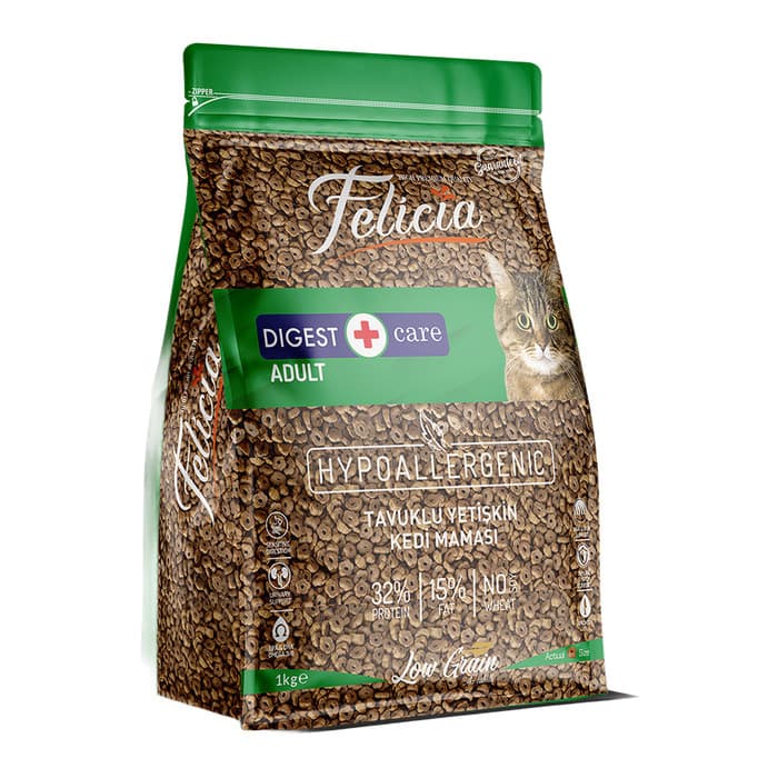Felicia Digest Care Kolajenli Az Tahıllı Yetişkin Kedi Maması Tavuklu