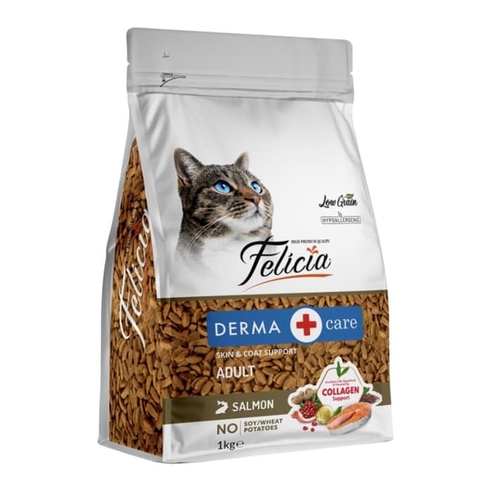 Felicia Derma Care Kolajenli Yetişkin Kedi Maması Somonlu