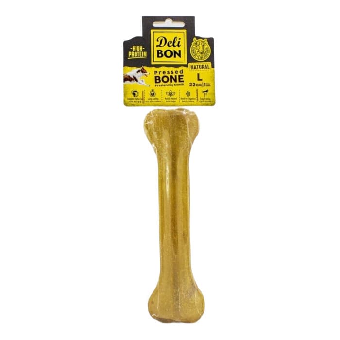 Deri Natural Press Kemik Köpek Ödülü 22 cm